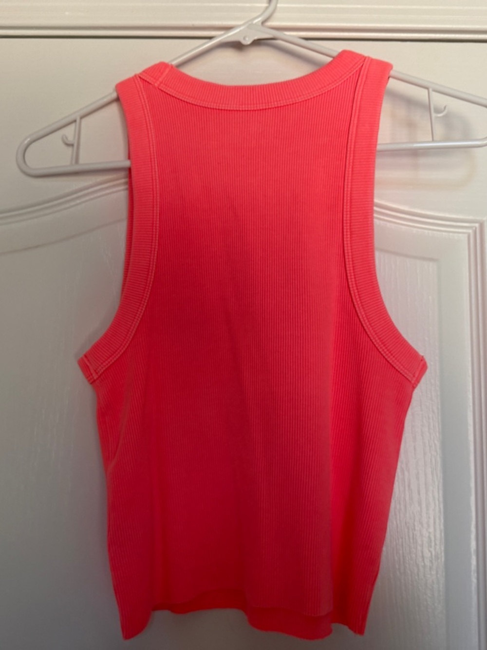 aerie Neon Coral Ribbed Tank Top - Picture 3 of 3